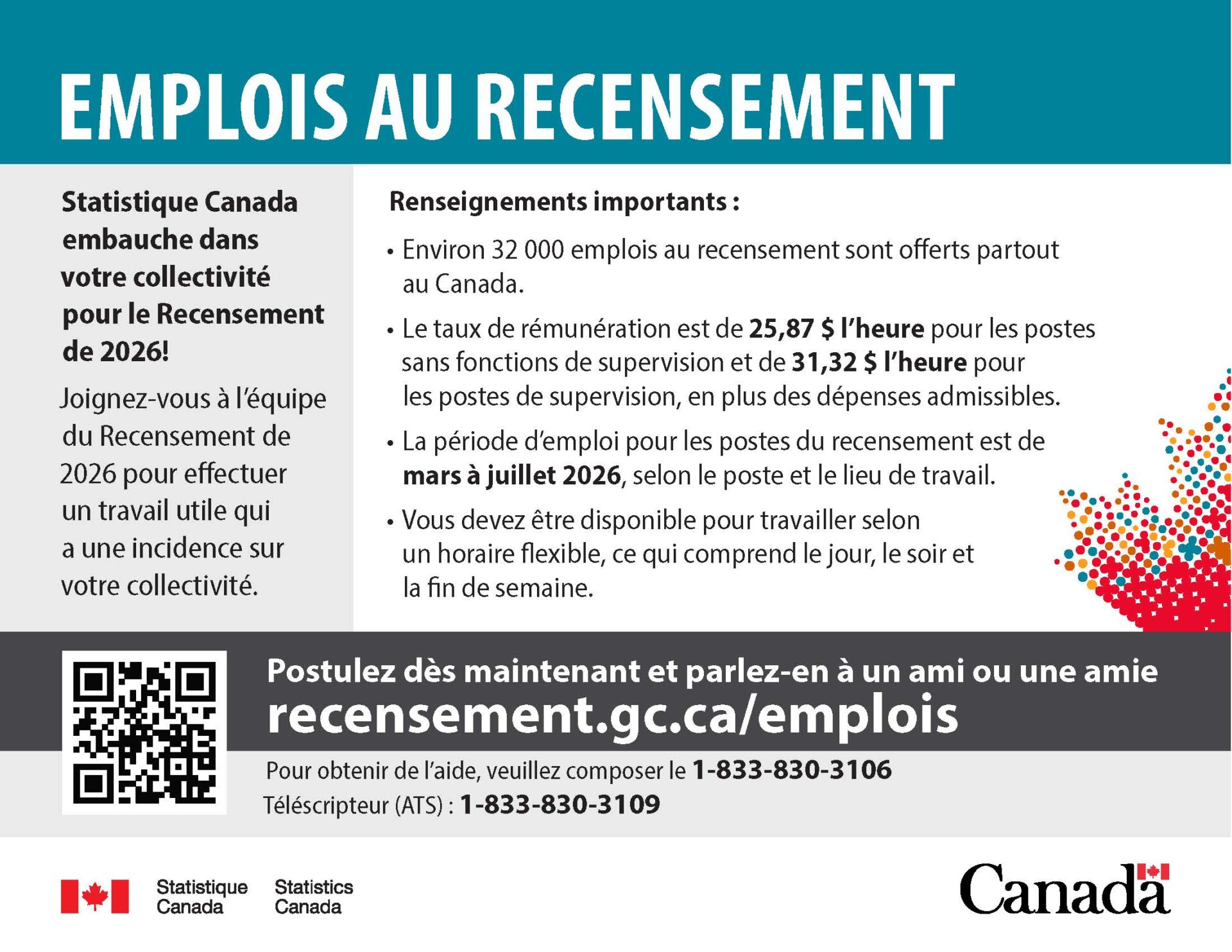 Affiche recrutement population generale FR