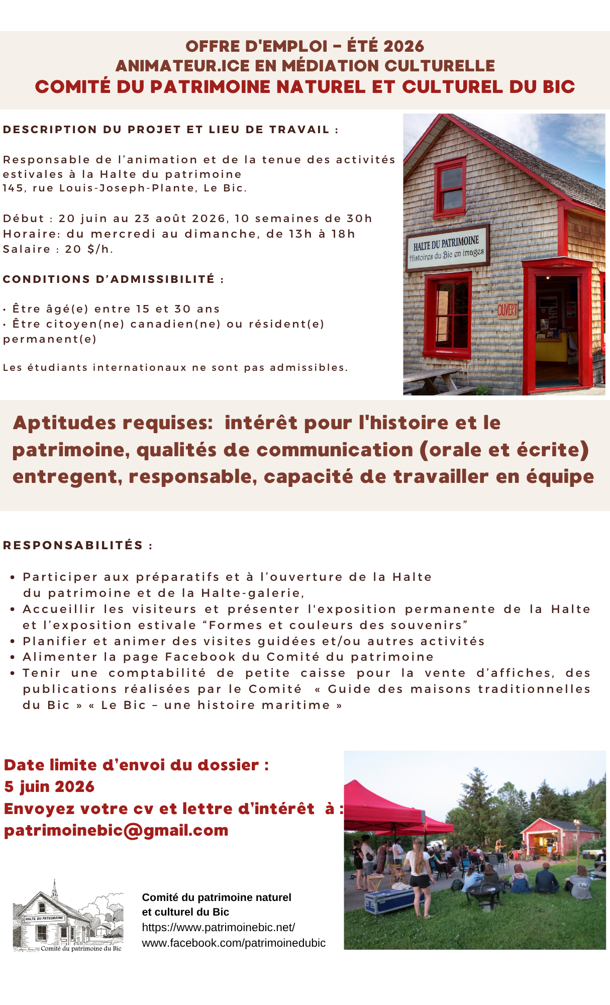 Offre d'emploi (8.5 × 14 po)