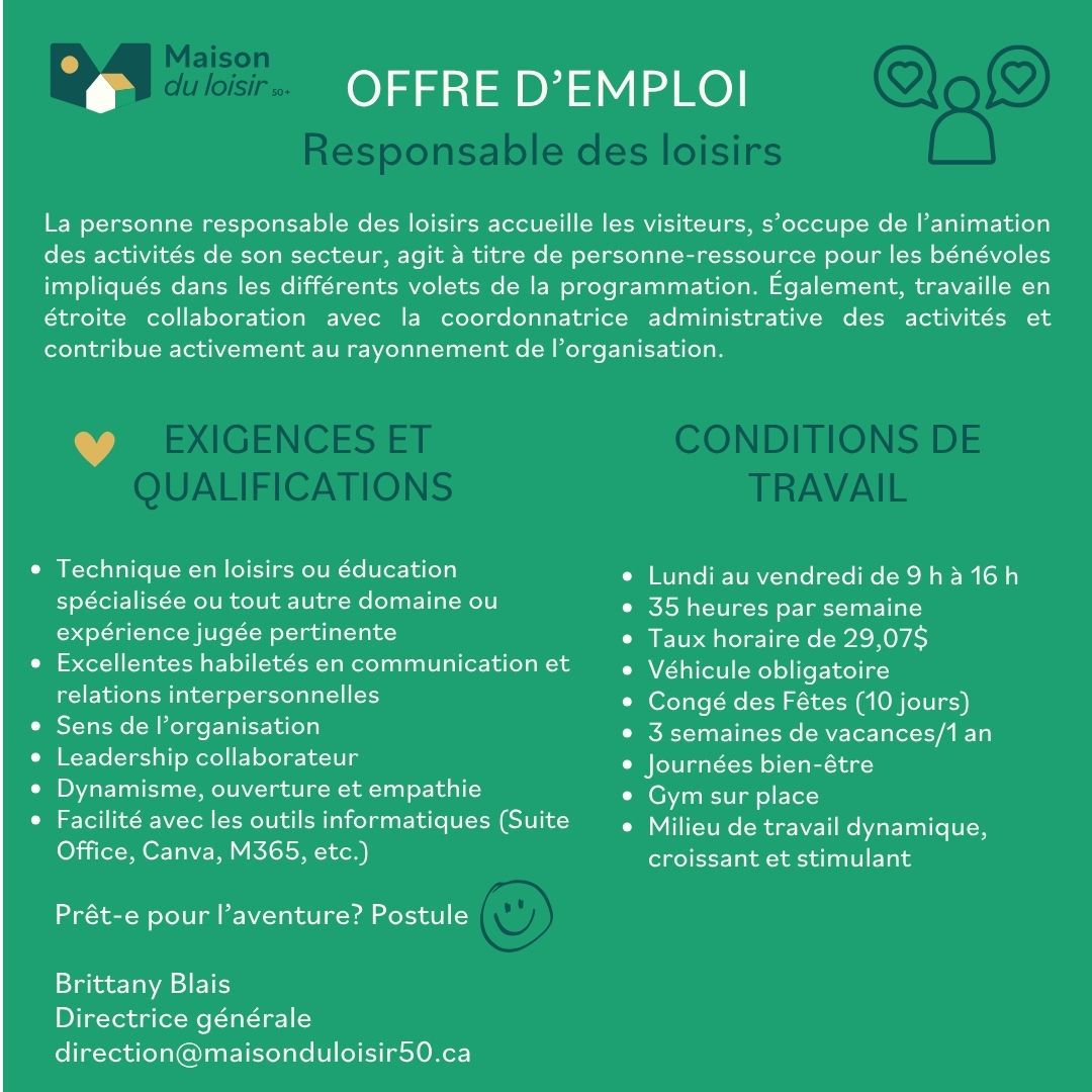 Offre d'emploi