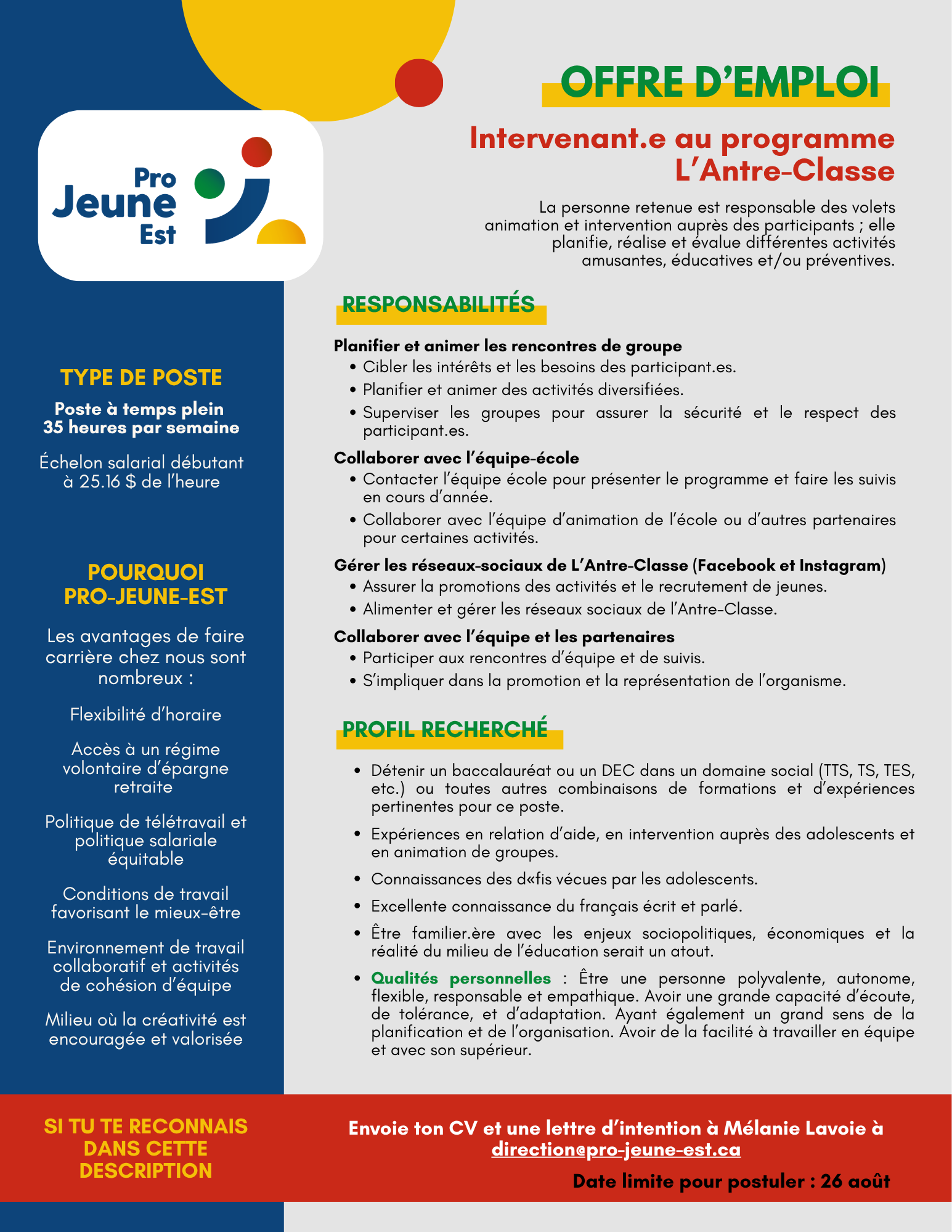 Intervenant.e au programme L'Antre Classe