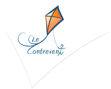 Logo contrevent lozange blanc
